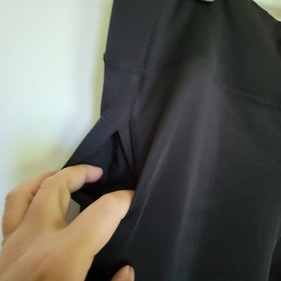 NEW 2X ADIDAS POCKET BLACK STRETCH LEGGINGS W/ STRIPE WICKING PANTS 2XL NWT - Picture 2 of 5